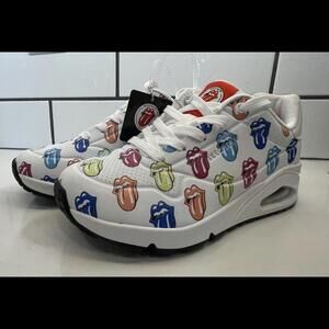 Skechers Uno X The Rolling Stones Womens White Multicolour Sneakers - 7 US